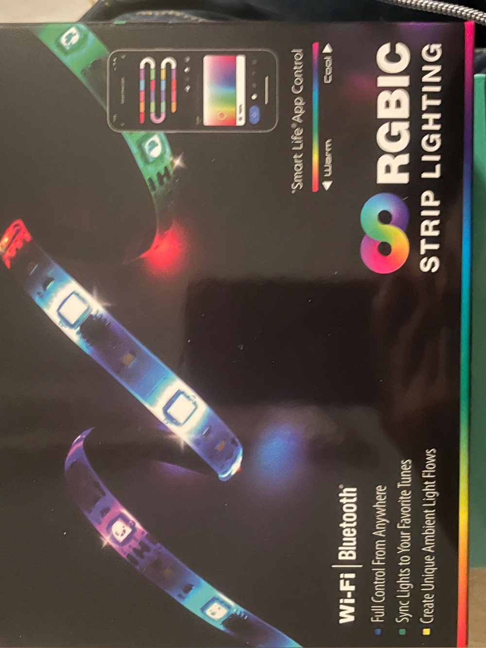 Luminous RGBIC Strip Lighting - Multicolor Wi‑Fi/Bluetooth LED Strip (16ft)